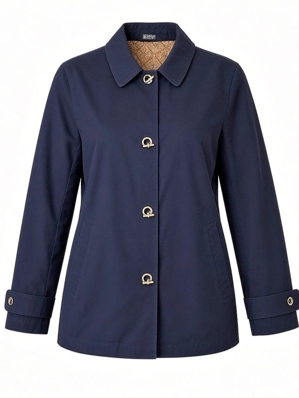 George Designs by Mark Eisen Floral Navy Jacket Size Large Like New